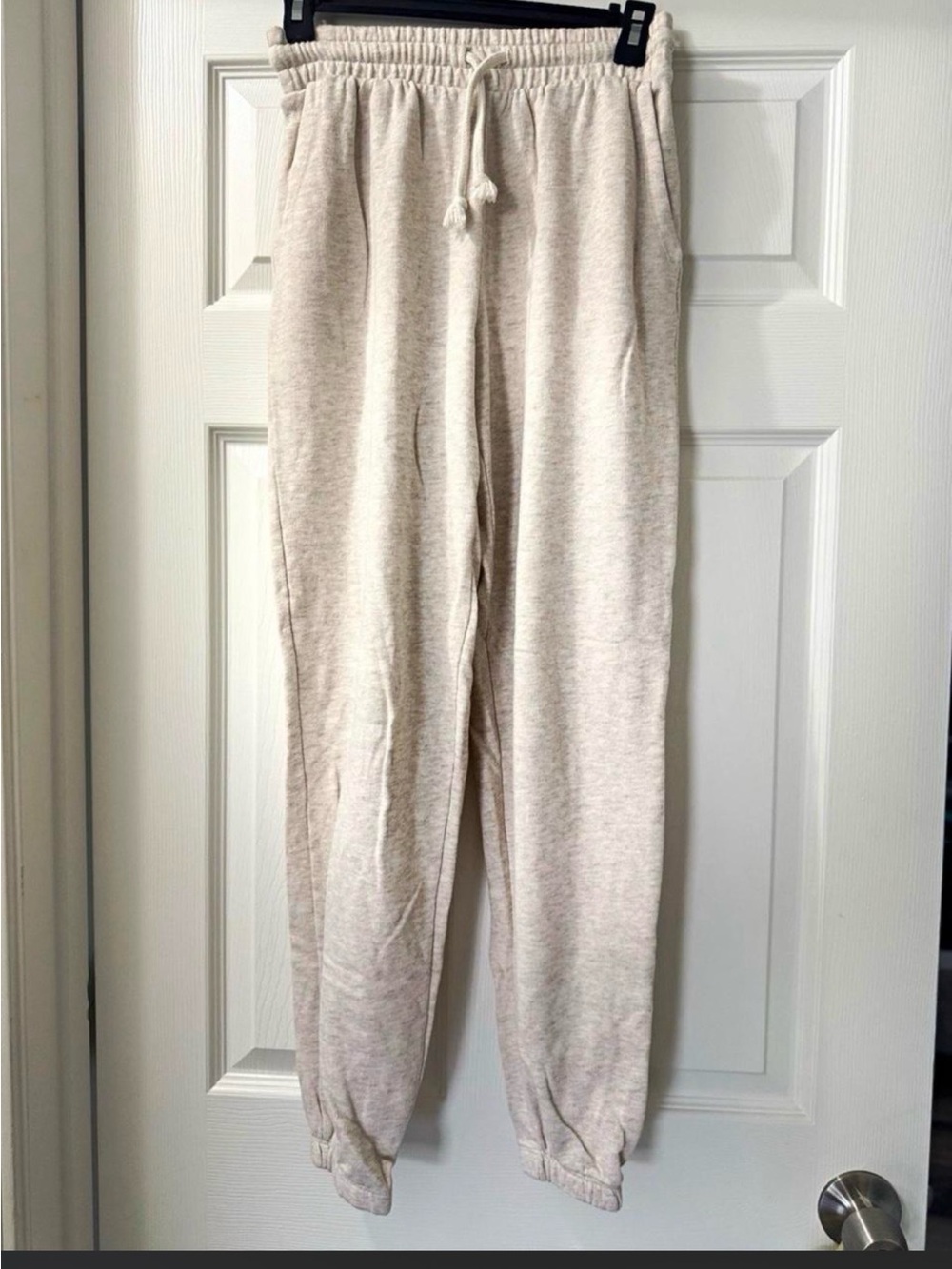 SO Cream Drawstring Jogger Pants